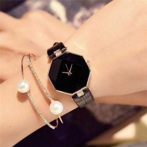 Fashion Girls Ladies Womens Watch Leather Band Quartz Wrist Watch Gift Bracelet